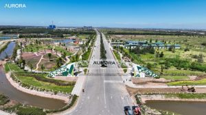 Cổng chào khu công nghiệp rạng đông aurora ip