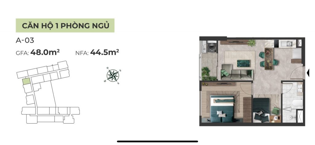 mặt bằng The emerald garden view Thuận An
