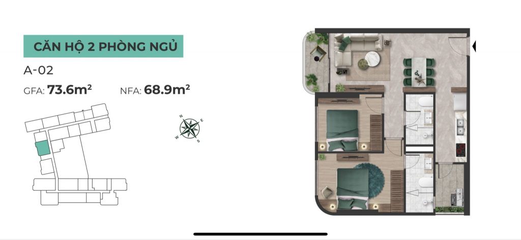mặt bằng The emerald garden view Thuận An